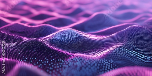 Modern Digital Abstract 3D Background with Brainwave Patterns and Interconnected Neurons Representing AI and Cognitive Technology