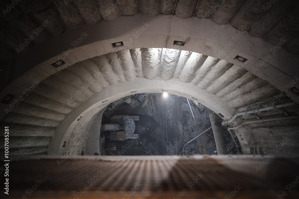 Obraz premium Prague Metro D Building Process