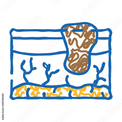 melanoma cancer doodle icon sketch vector. melanoma cancer sign. isolated symbol illustration