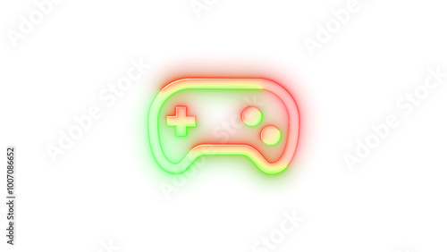 Wallpaper Mural Glowing symbol icon, Neon icon game control symbol blue red color transparent background Torontodigital.ca