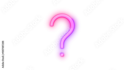 Glowing symbol icon, Neon icon help symbol  transparent background