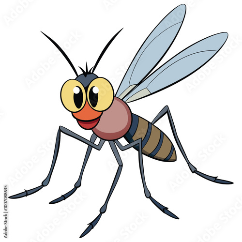 Cute mosquito cartoon  vector illustration