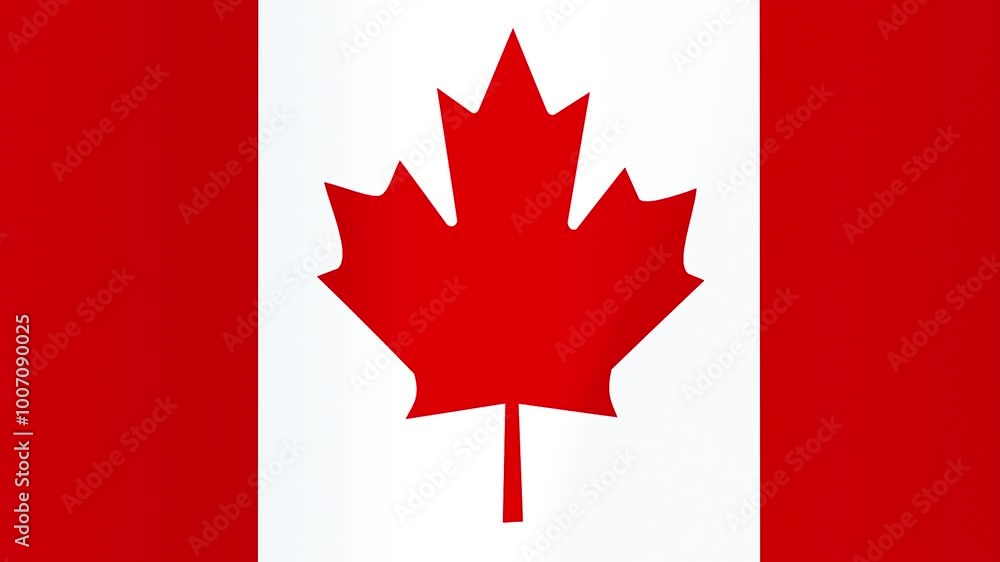 Flag of Canada. Seamless looping animation Flag of Canada. Seamless looping animation