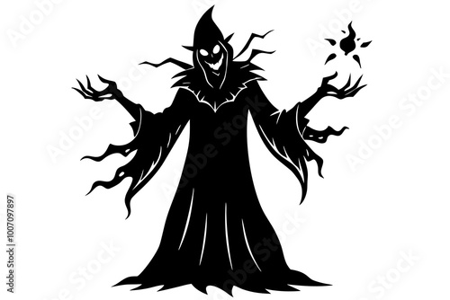 image of fantasy character conjures on halloween night