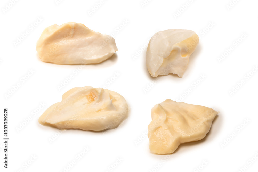 White sauce splashes isolated on white background. White sauce splashes isolated on white background.