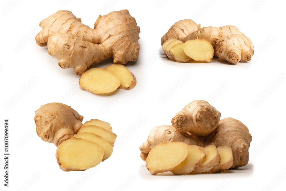 Ginger root isolated on white background. Ginger root isolated on white background.