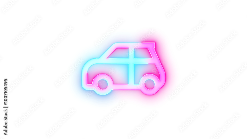 Car neon symbol icon, Neon icon parking location symbol transparent background Car neon symbol icon, Neon icon parking location symbol transparent background