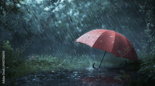 A picture of a rain umbrella, designed for use in a computer program or website.