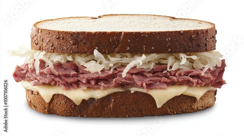 A Reuben sandwich is a classic New York treat. It's made with corned beef, cheese, and sauerkraut.