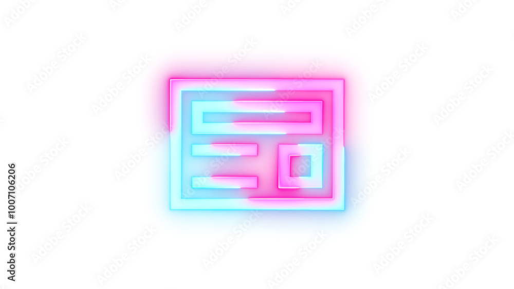 Neon glowing symbol icon, Neon icon preview link symbol transparent background Neon glowing symbol icon, Neon icon preview link symbol transparent background