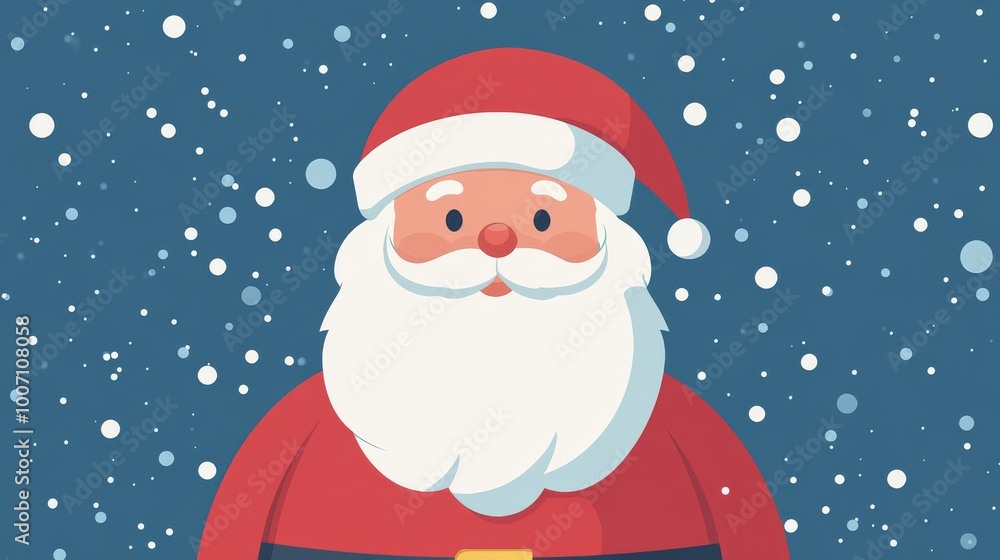 A simple, flat illustration of Santa Claus that you can use as an icon. A simple, flat illustration of Santa Claus that you can use as an icon.