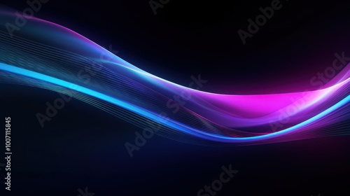 Abstract Neon Wave Design