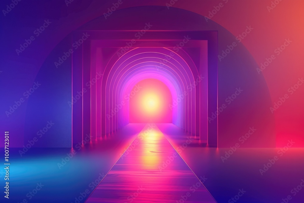 A tunnel with a bright light at the end A tunnel with a bright light at the end