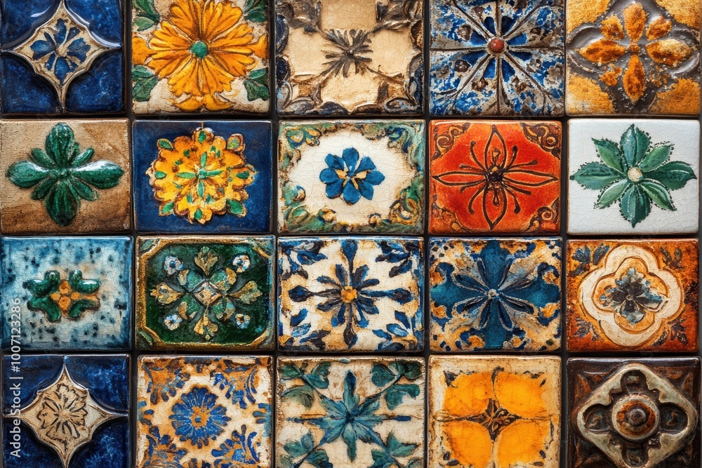 artfully designed handmade ceramic tiles create a mosaic pattern ideal for interior design aficionados artfully designed handmade ceramic tiles create a mosaic pattern ideal for interior design aficionados