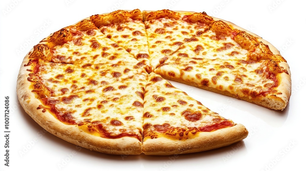 pizza on a white background