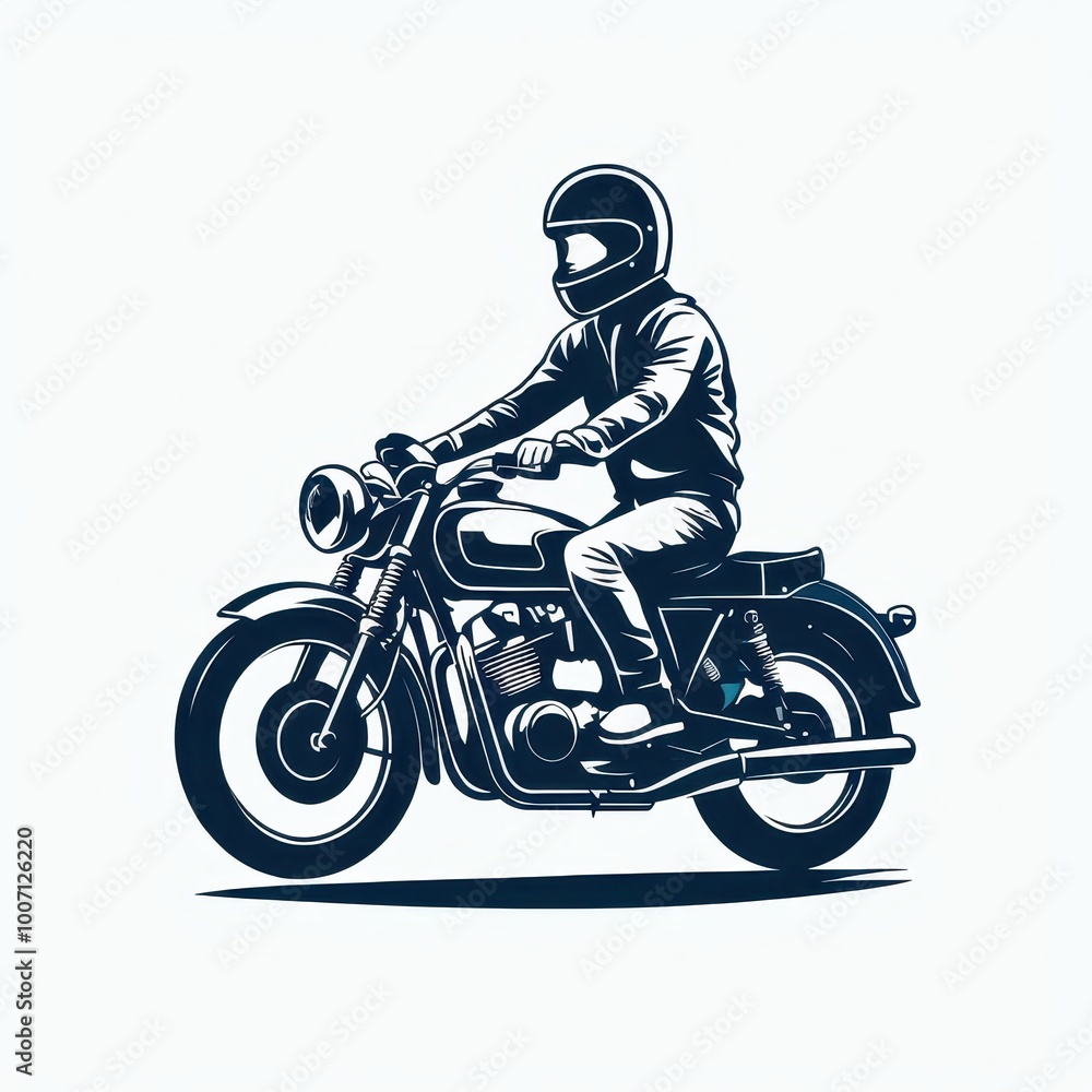 A rider on a classic motorcycle, showcasing a blend of style and adventure. A rider on a classic motorcycle, showcasing a blend of style and adventure.
