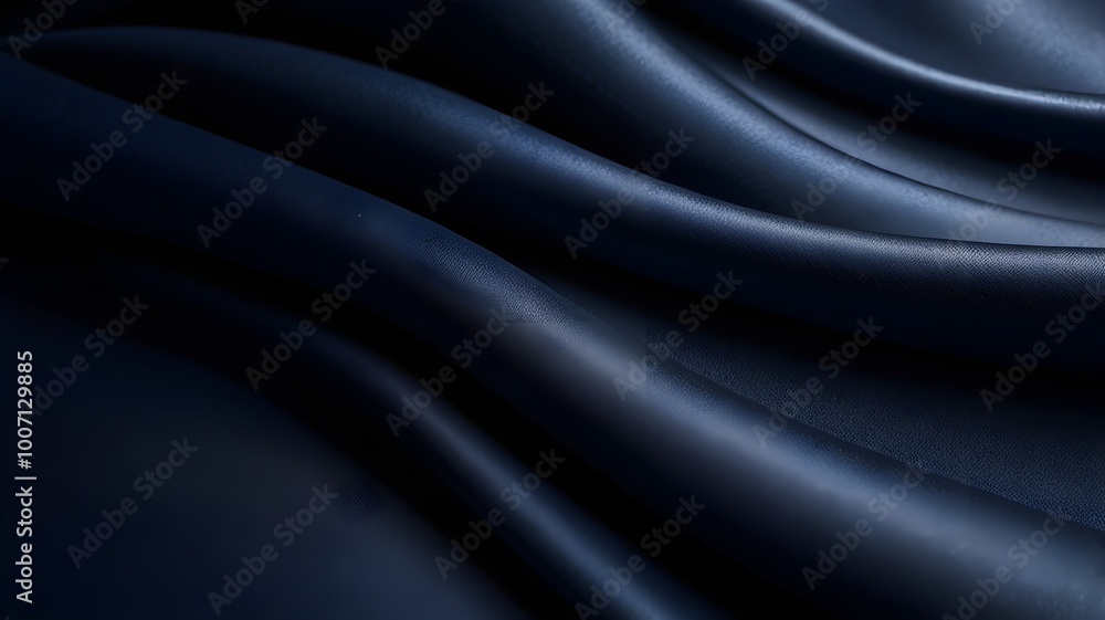 Fototapeta premium dark blue satin background, space for copy