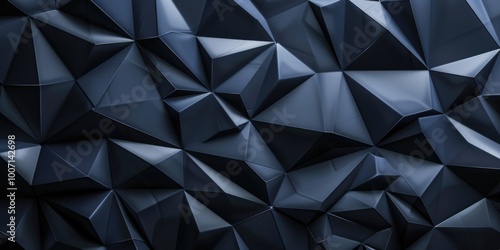 A geometric pattern made from black triangles, forming a wall