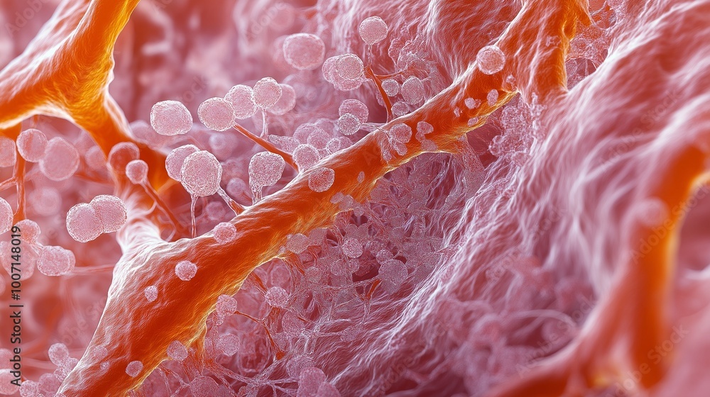 healthy blood vessels, displaying endothelial cells healthy blood vessels, displaying endothelial cells