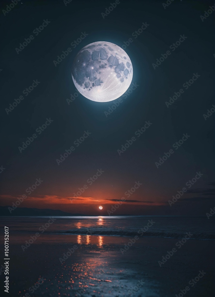 moon over the sea moon over the sea