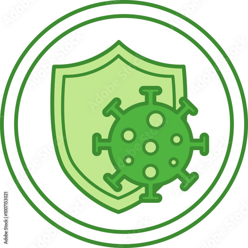Green Label Strong Immunity. Vector Icon. Cat's Food Properties. Food Packaging Label