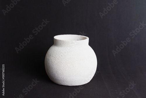 white round ceramic vase