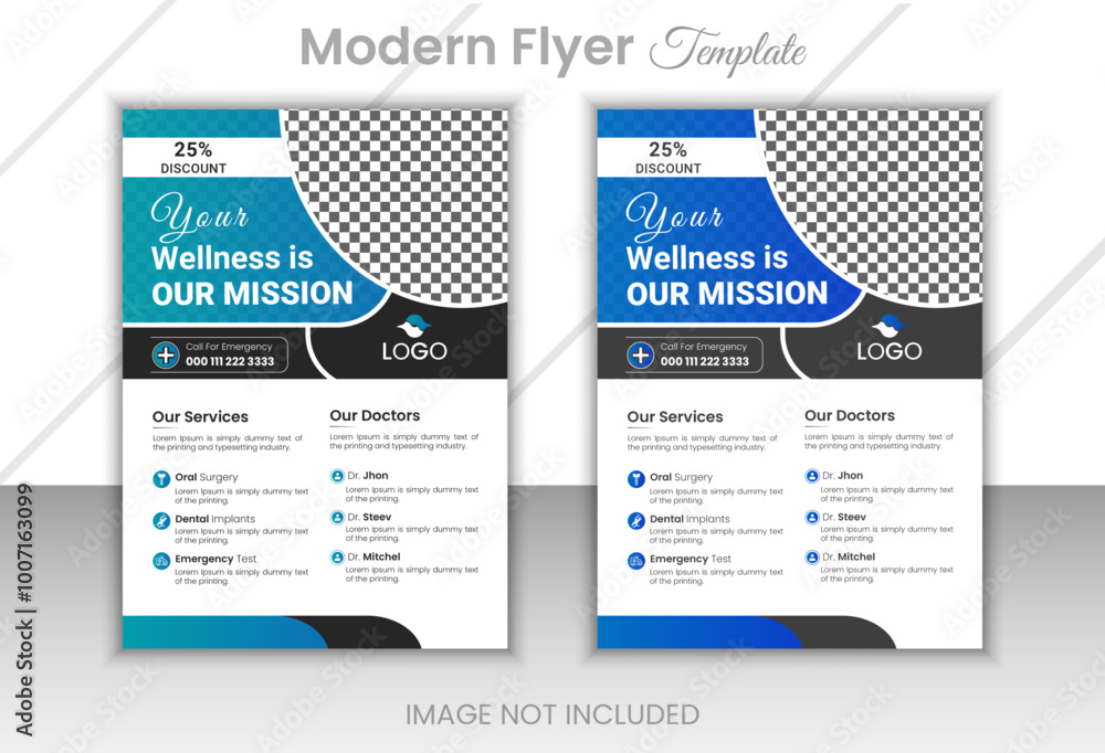 Healthcare flyer design unique template Healthcare flyer design unique template