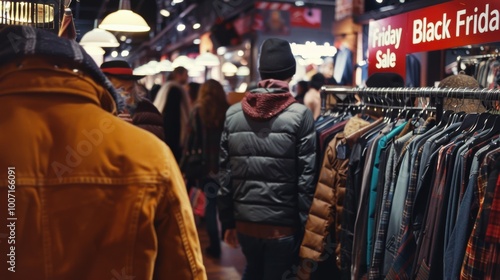 Wallpaper Mural Black Friday Shopping Frenzy in Trendy Fashion Boutique Packed with Shoppers and Winter Apparel Torontodigital.ca