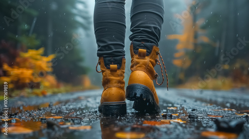 Hiker in the forest