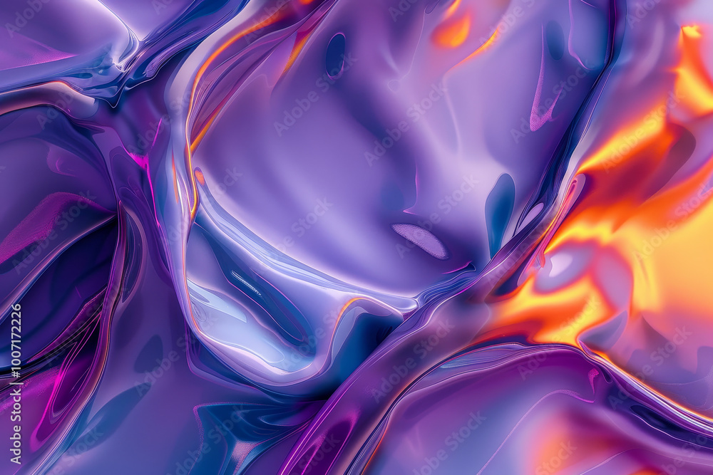 Obraz premium A purple and orange fabric with a shiny, metallic texture