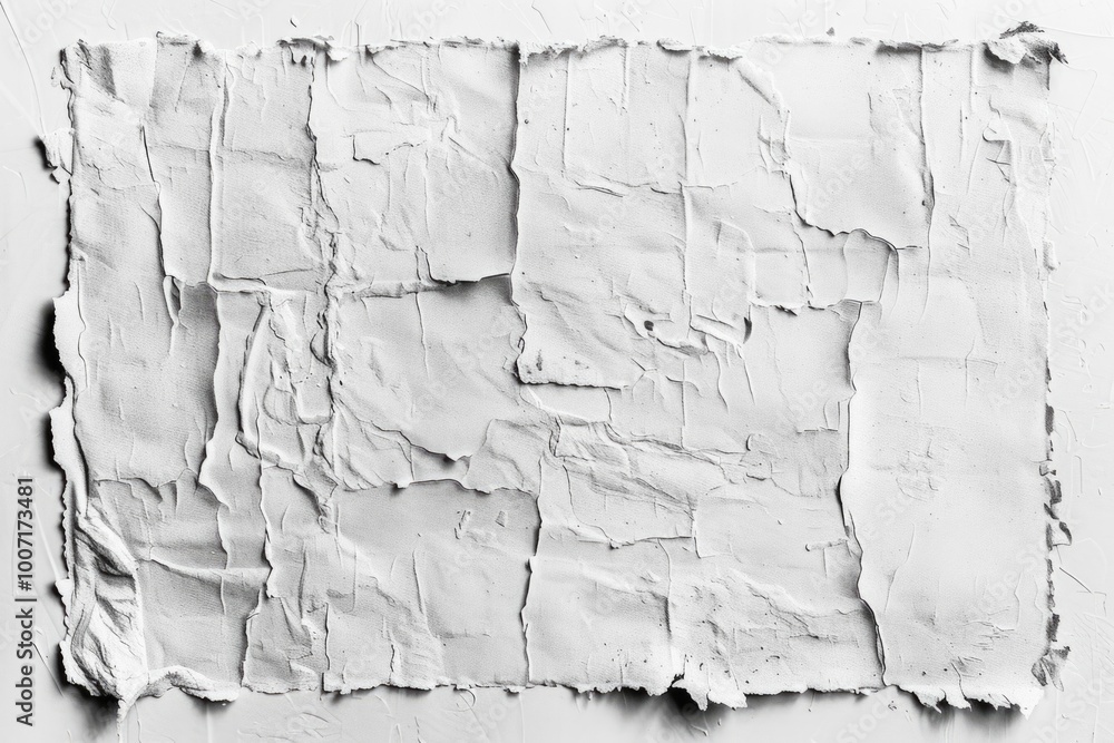 A single stroke of white paint on a blank white wall A single stroke of white paint on a blank white wall
