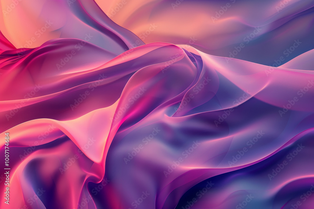 A purple and pink fabric with a wave pattern A purple and pink fabric with a wave pattern