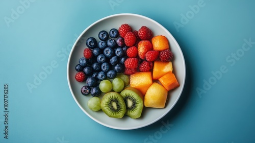 Fresh fruit platter with vibrant colors promoting healthy eating habits