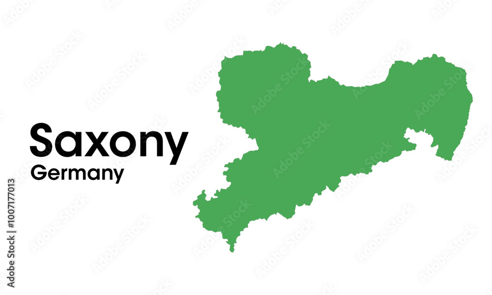 Fototapeta premium saxony germany map