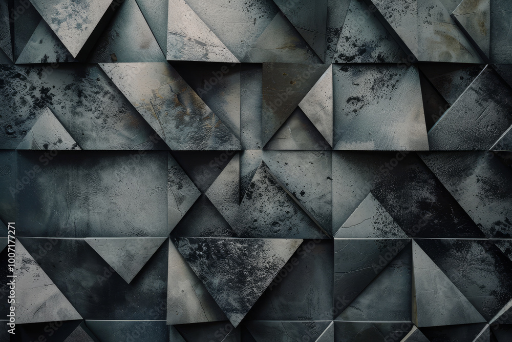The image is a collage of various shapes and sizes, with a focus on triangles The image is a collage of various shapes and sizes, with a focus on triangles