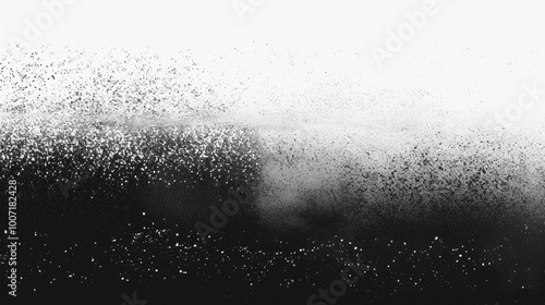 A person snowboarding in a black and white photo