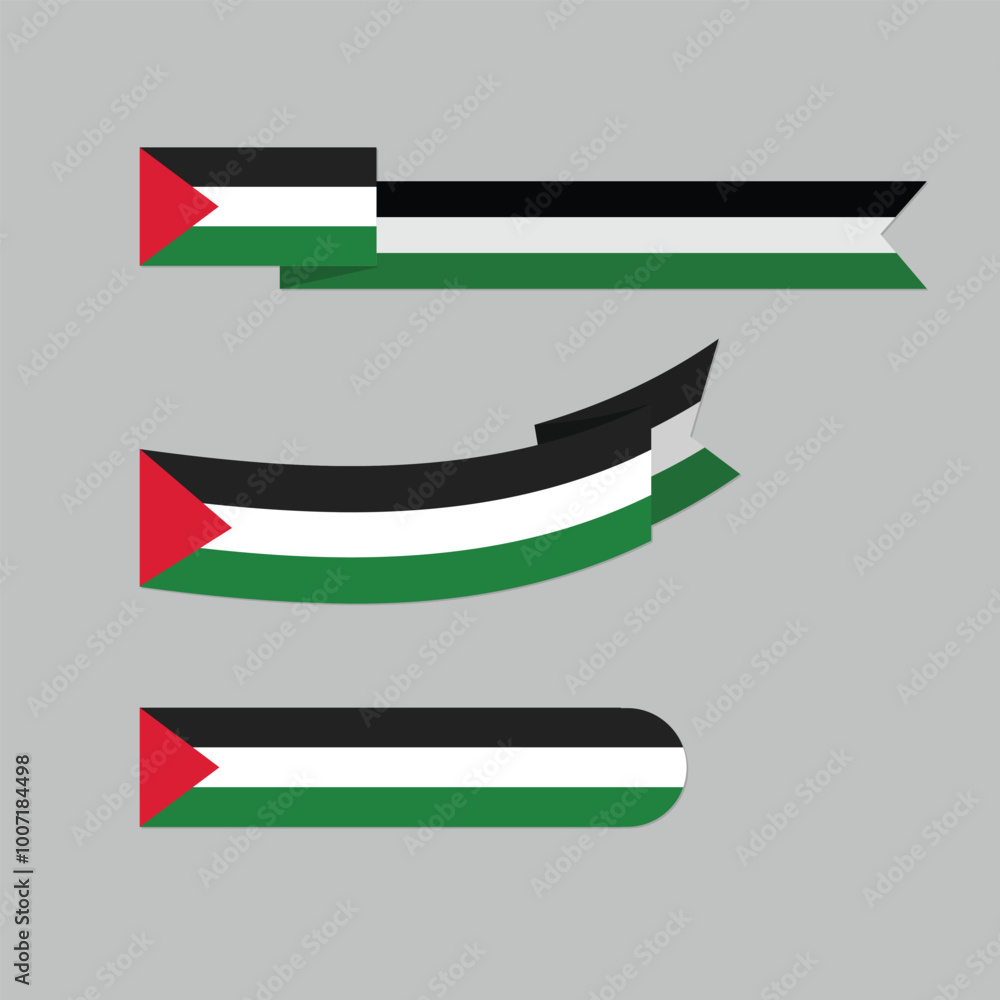 vector hand drawn palestine flag emblems vector hand drawn palestine flag emblems