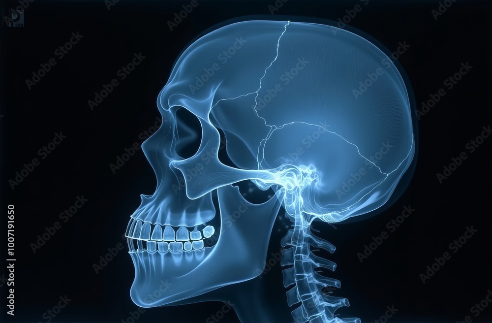 X-ray Lateral view skull and cervical spine. AP skull X-ray Lateral view skull and cervical spine. AP skull