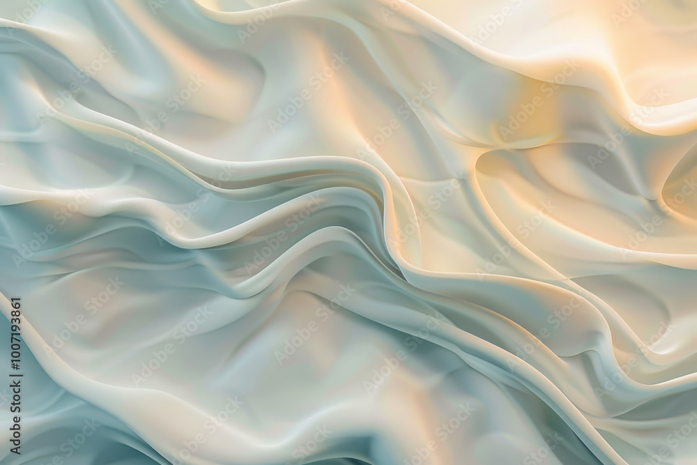 A white fabric with a wave pattern A white fabric with a wave pattern
