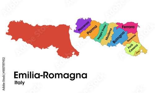 emilia romagna italy map