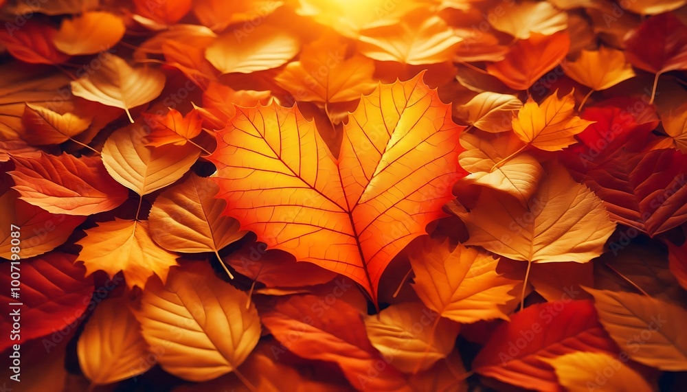 background with an orange heart made of leaves, banner, greeting card,generative ai background with an orange heart made of leaves, banner, greeting card,generative ai