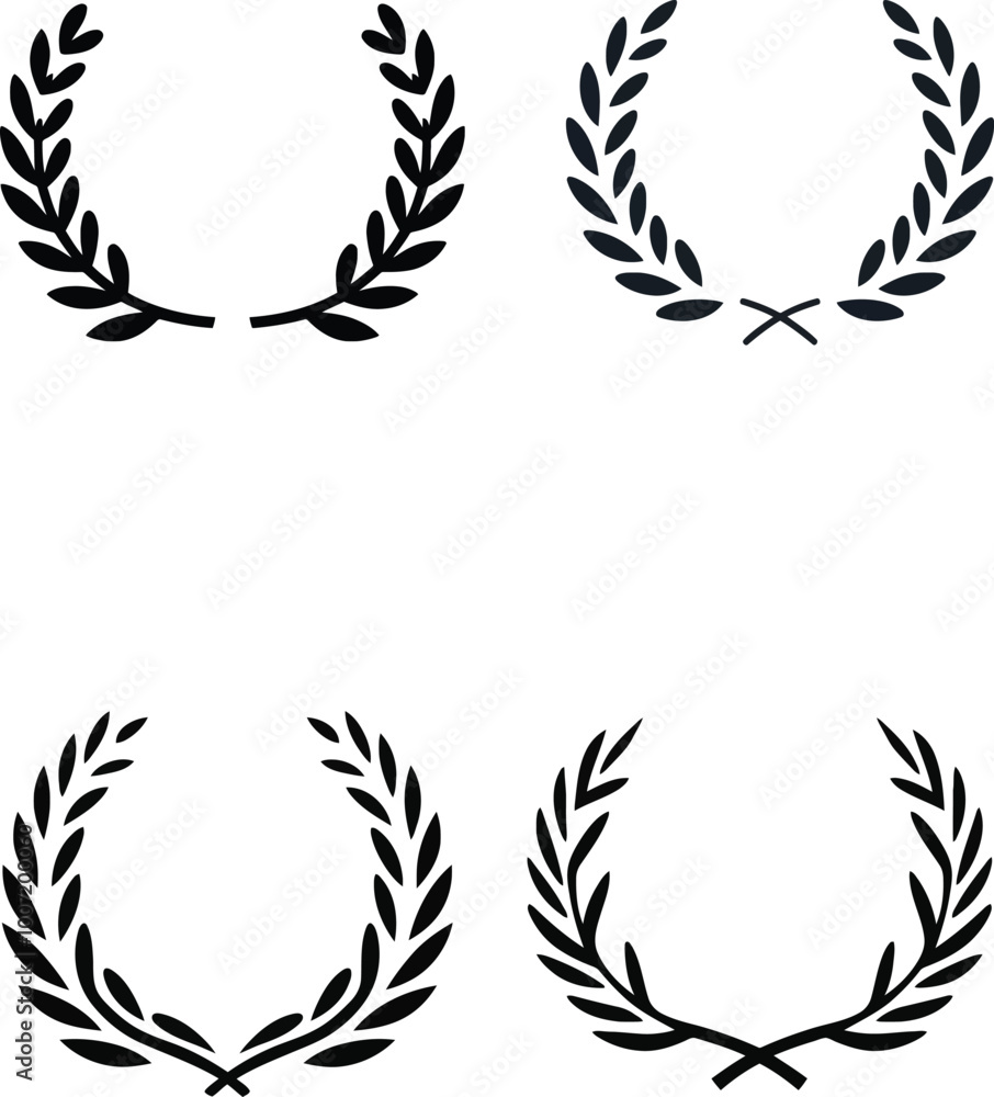 Obraz premium laurel wreath vector on white background