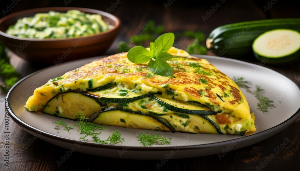 courgettes omelette food, AI generated courgettes omelette food, AI generated