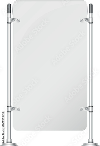 Office white board realistic mockup. Promotion banner