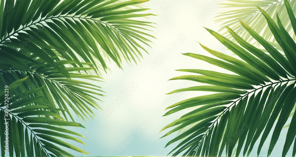 palm tree leaves palm tree leaves