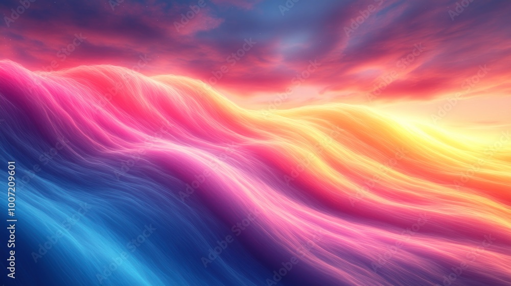 Fototapeta premium Abstract Landscape with Vibrant Colors