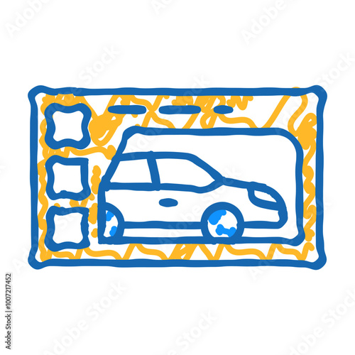 car toy child doodle icon sketch vector. car toy child sign. isolated symbol illustration