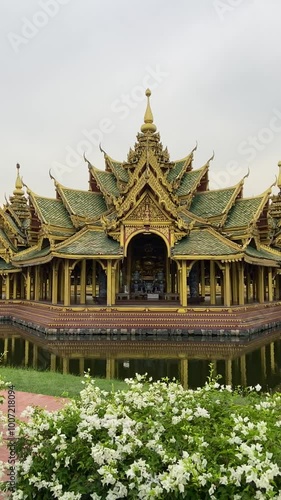 Wallpaper Mural The Golden Temple in Ancient Siam during the sunset Torontodigital.ca