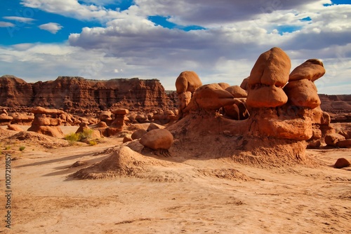 Observation Point in Goblin Valley State Park in Utah. photo