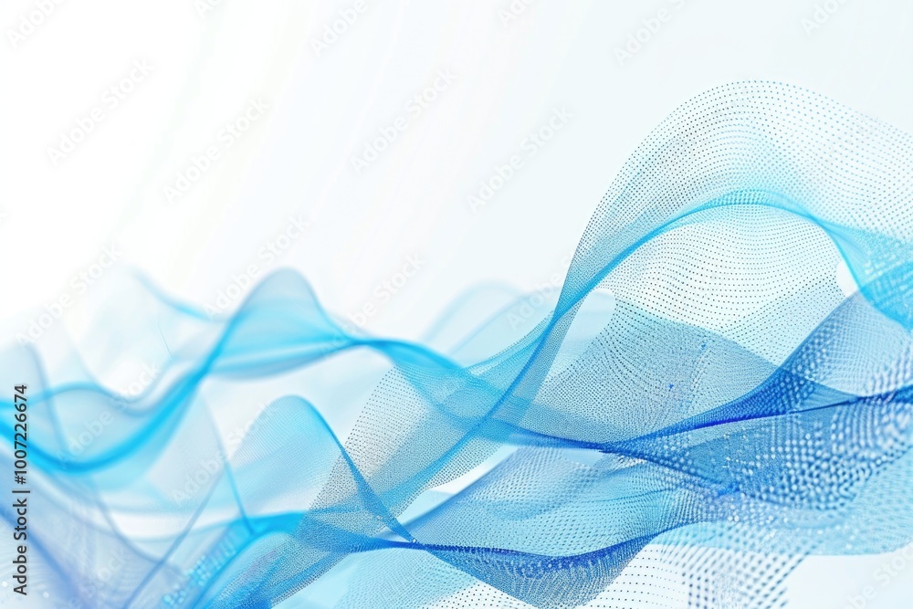 A close-up shot of a wave of blue fabric, ideal for fashion or textile design projects A close-up shot of a wave of blue fabric, ideal for fashion or textile design projects